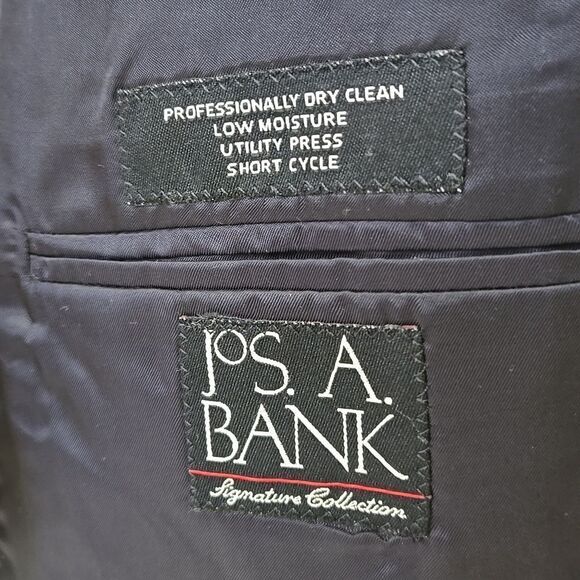 Jos A Bank Cashmere Blazer Jacket Sports Coat Mens 42R Navy Academia Suit Jacket - Picture 3 of 15